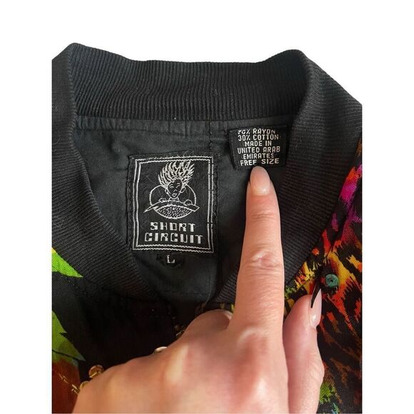 Vintage 80s short circuit Lisa, Frank inspired cheetah print rainbow seq… - Picture 6 of 10